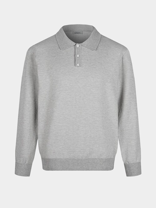 [birbante] 소프트 워셔블 투톤 카라 니트 - 아이보리