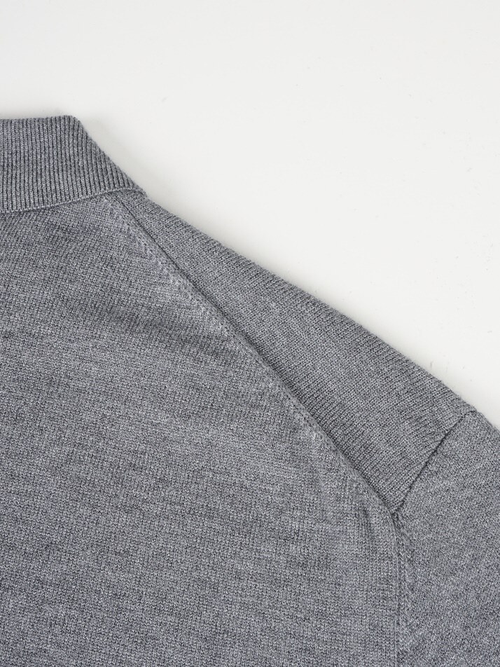 [birbante] 소프트 워셔블 카라 가디건 - 멜란 그레이