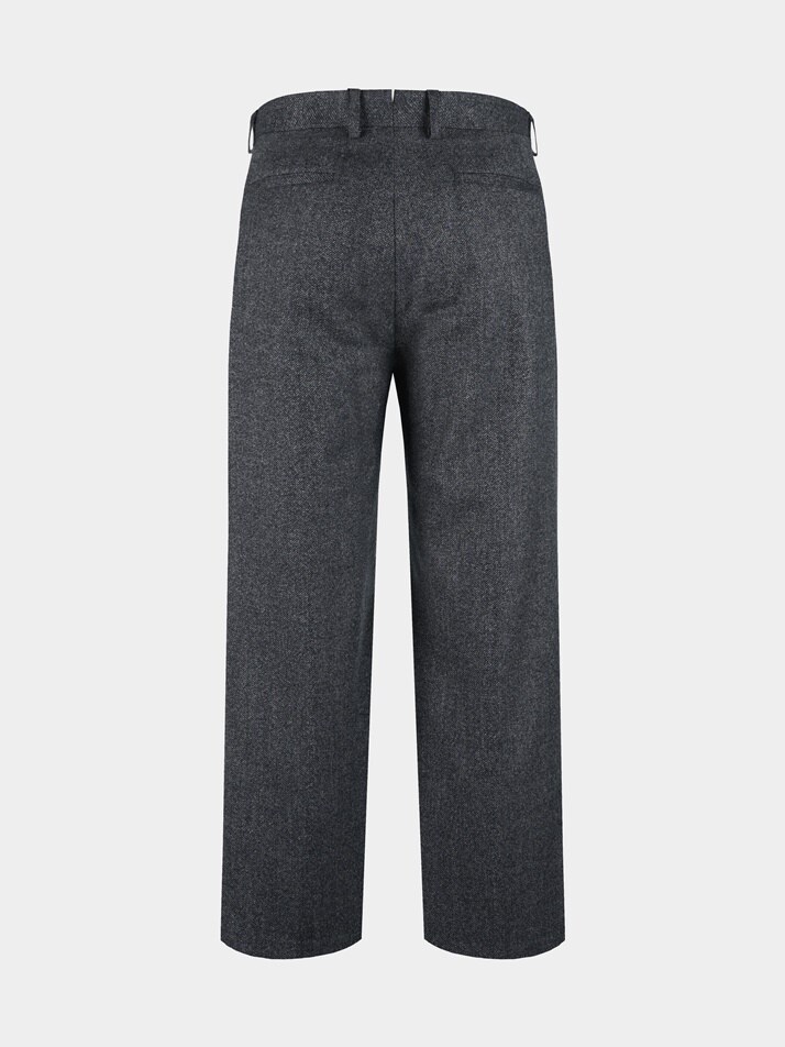 [birbante] 데님 이펙트 원턱 C.L핏 셋업 팬츠 - 블랙