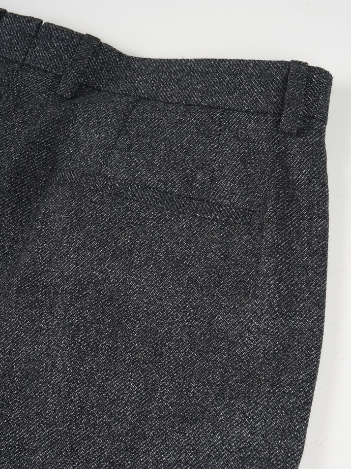 [birbante] 데님 이펙트 원턱 C.L핏 셋업 팬츠 - 블랙