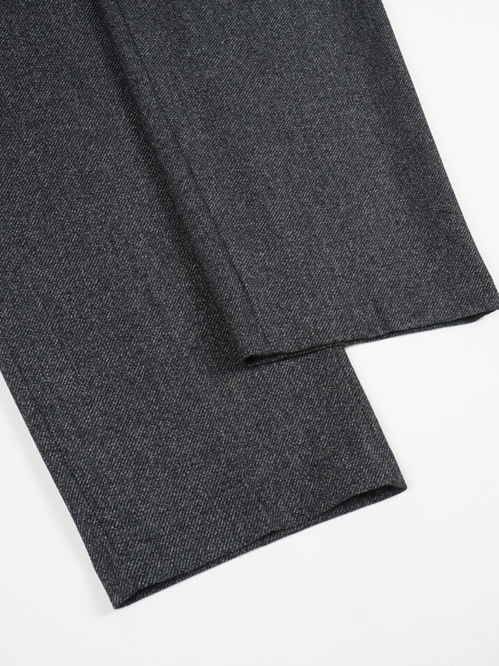 [birbante] 데님 이펙트 원턱 C.L핏 셋업 팬츠 - 블랙