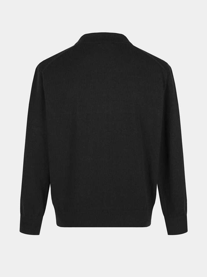 [birbante] 소프트 워셔블 카라 가디건 - 블랙