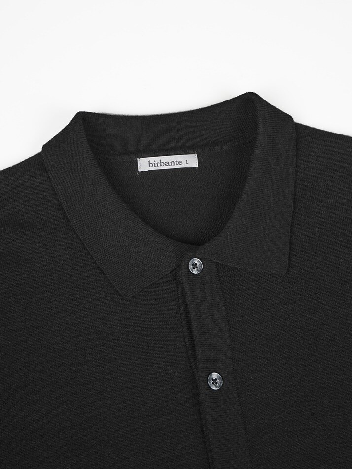 [birbante] 소프트 워셔블 카라 가디건 - 블랙