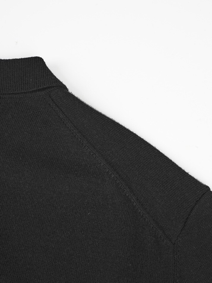 [birbante] 소프트 워셔블 카라 가디건 - 블랙