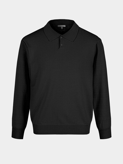 [birbante] 소프트 워셔블 카라 니트 - 블랙