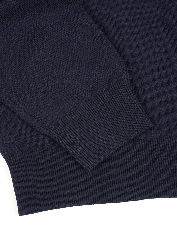 [birbante] 소프트 워셔블 카라 니트 - 다크 네이비