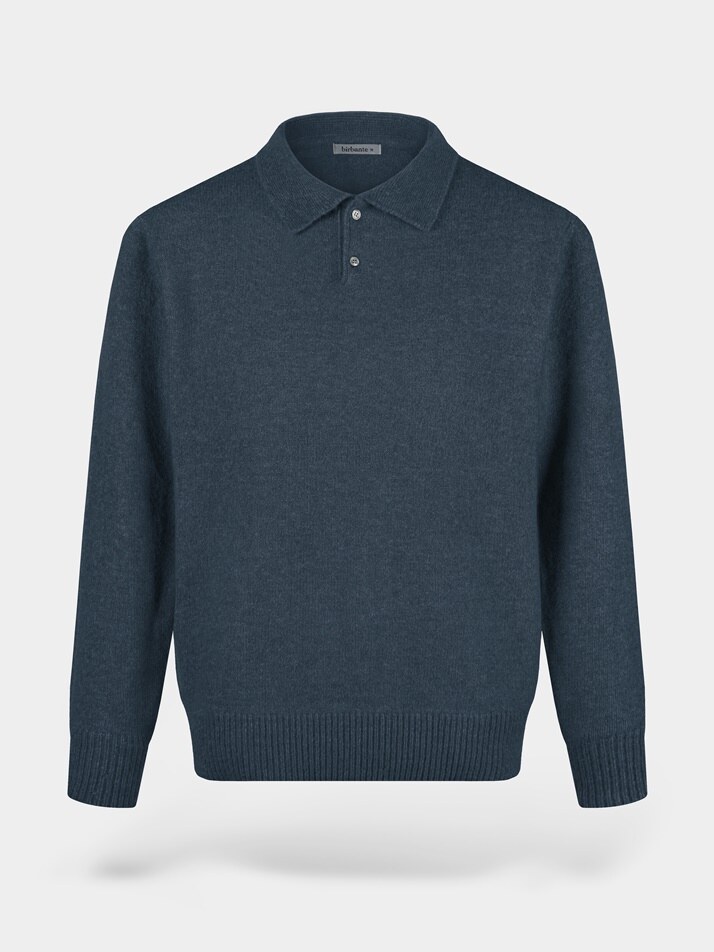 [birbante] 캐시미어 터치 카라 니트 - 틸