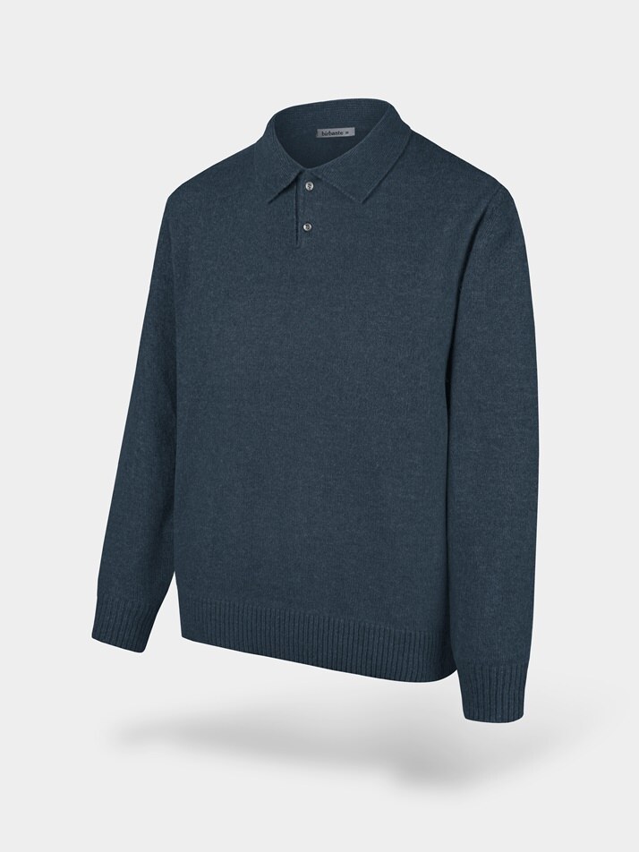 [birbante] 캐시미어 터치 카라 니트 - 틸