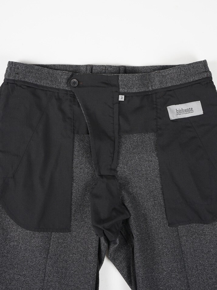 [birbante] 웜 스트레치 사이드 밴딩 R.C핏 슬랙스 - 차콜