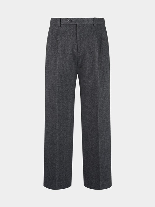 [birbante] 웜 스트레치 사이드 밴딩 투턱 C.L핏 슬랙스 - 차콜