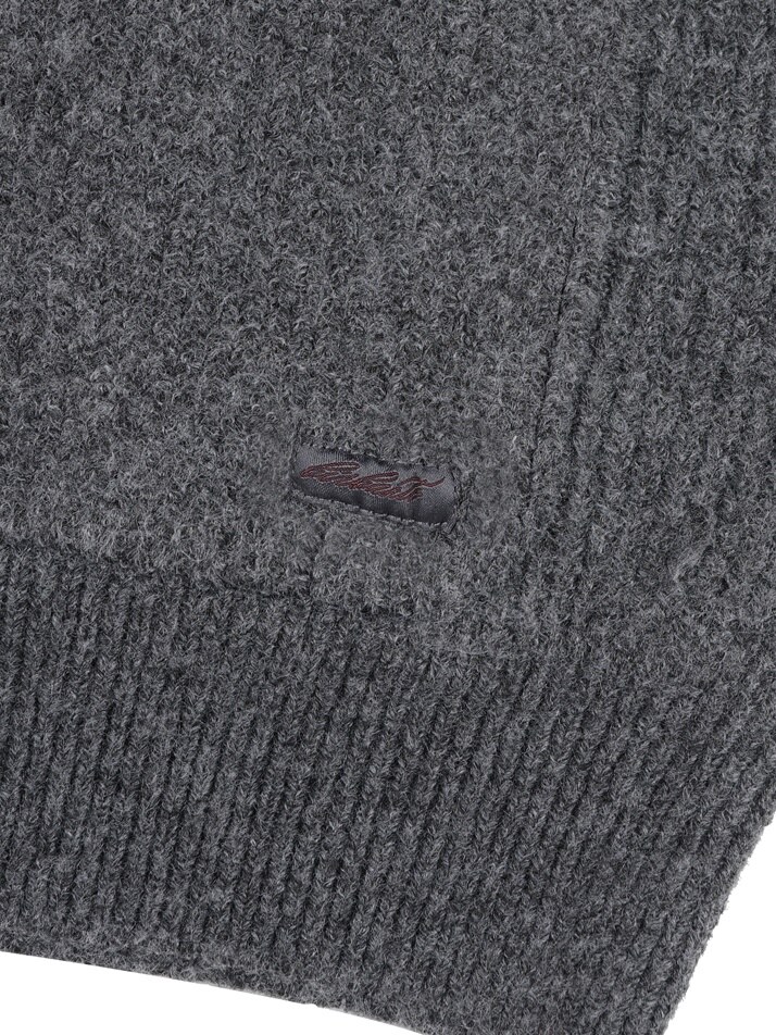 [birbante] 캐시미어 터치 투웨이 니트 집업 - 차콜