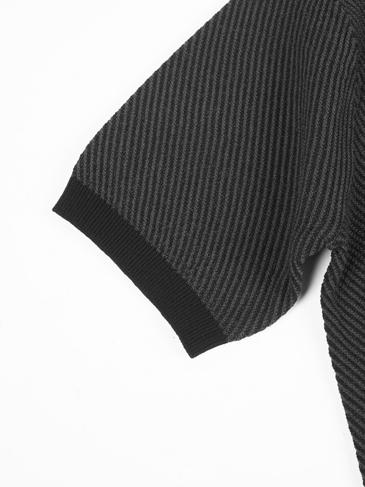 [birbante] 슬랜트 워셔블 카라 니트 - 블랙