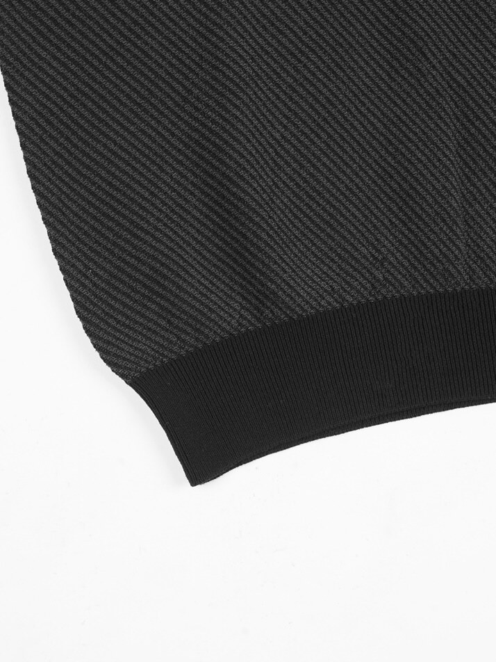 [birbante] 슬랜트 워셔블 카라 니트 - 블랙