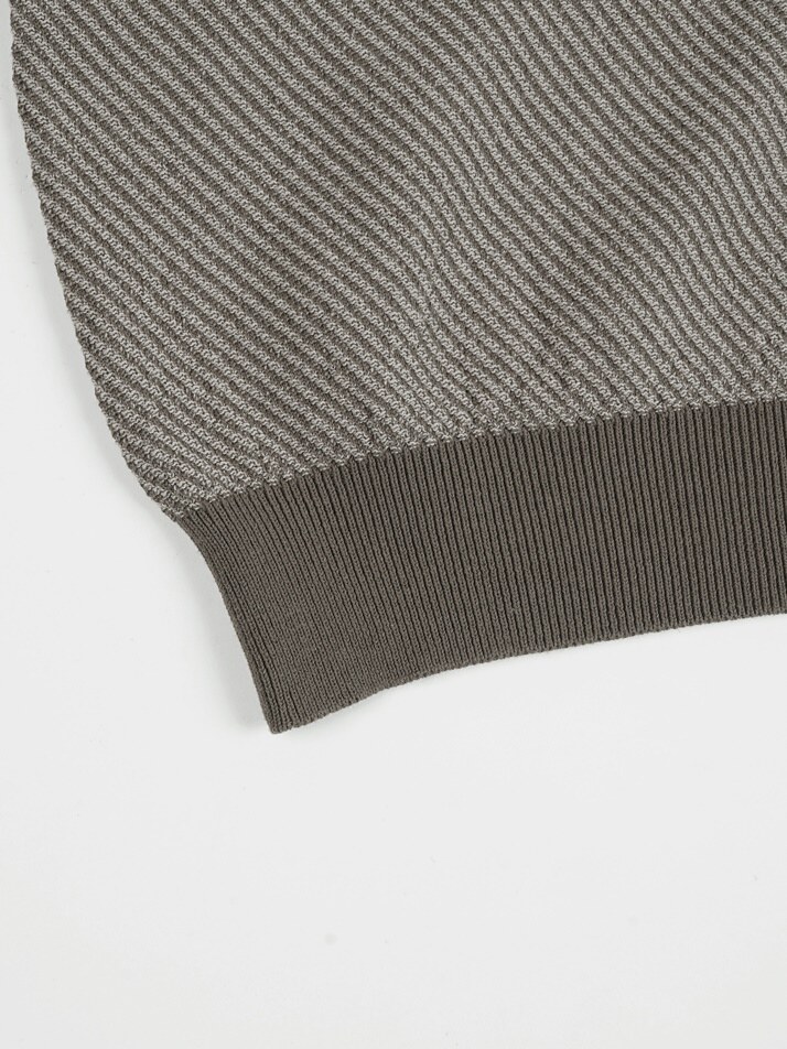 [birbante] 슬랜트 워셔블 카라 니트 - 베이지