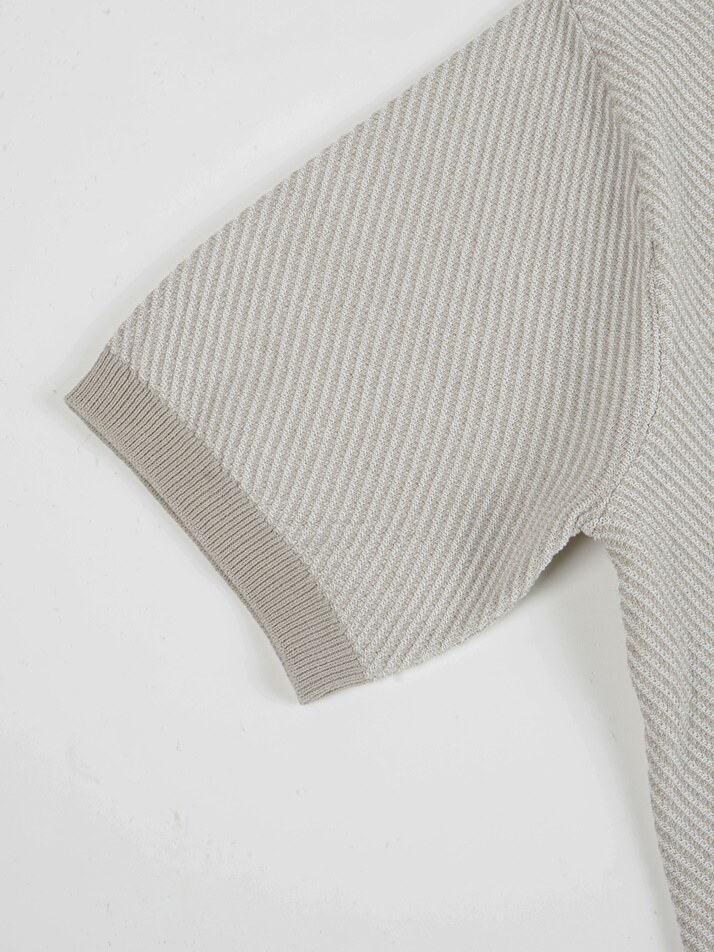 [birbante] 슬랜트 워셔블 카라 니트 - 샌드