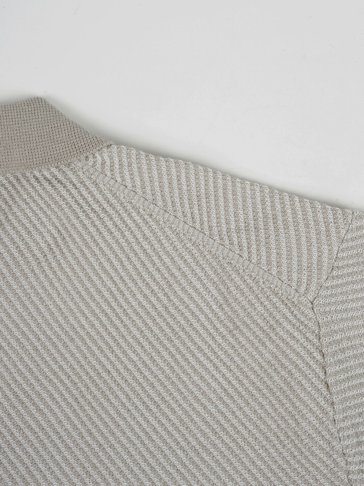 [birbante] 슬랜트 워셔블 카라 니트 - 샌드