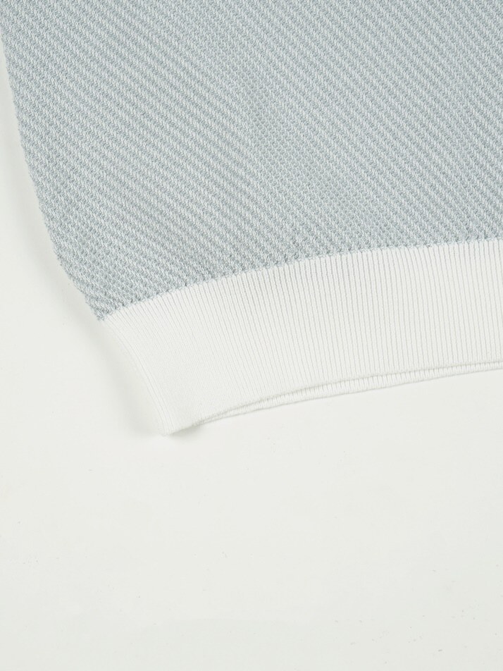 [birbante] 슬랜트 워셔블 카라 니트 - 스카이 블루