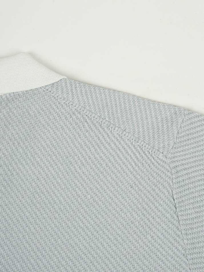 [birbante] 슬랜트 워셔블 카라 니트 - 스카이 블루