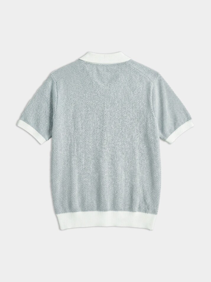 [birbante] 슬랜트 워셔블 카라 니트 - 스카이 블루