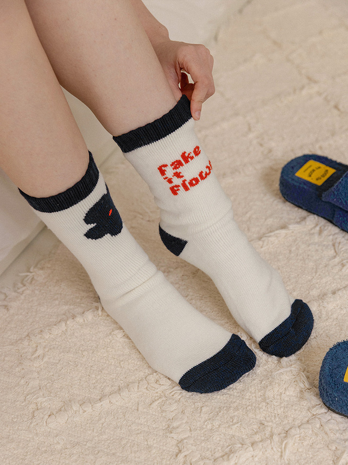 디자인 패턴 니트 룸삭스 수면양말 4종