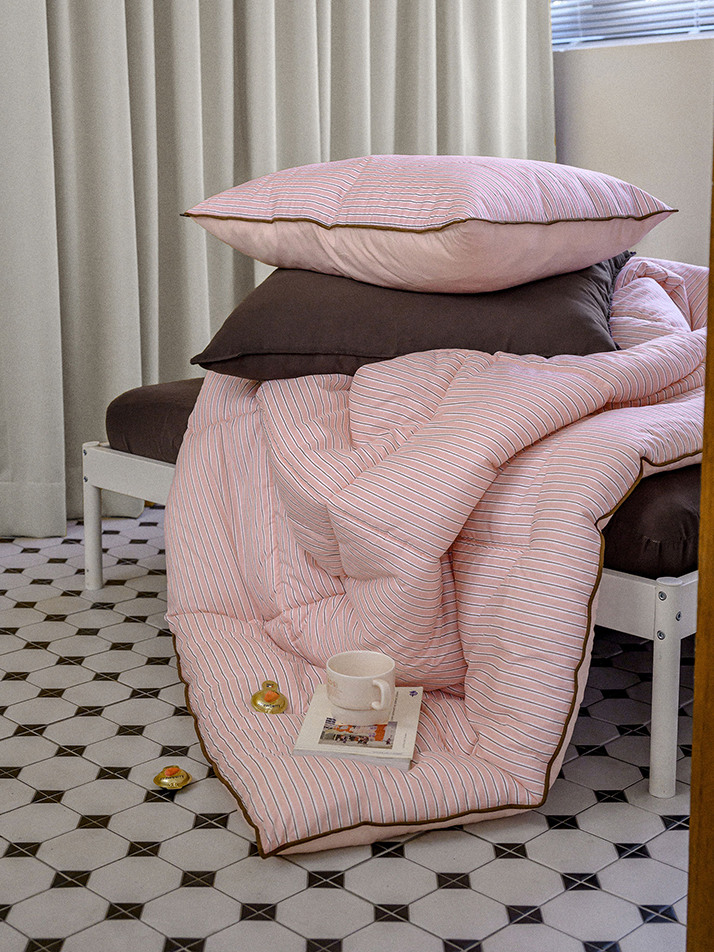 오디너리 스트라이프 순면+랜징모달 체온조절 이불세트 SS/Q 7컬러