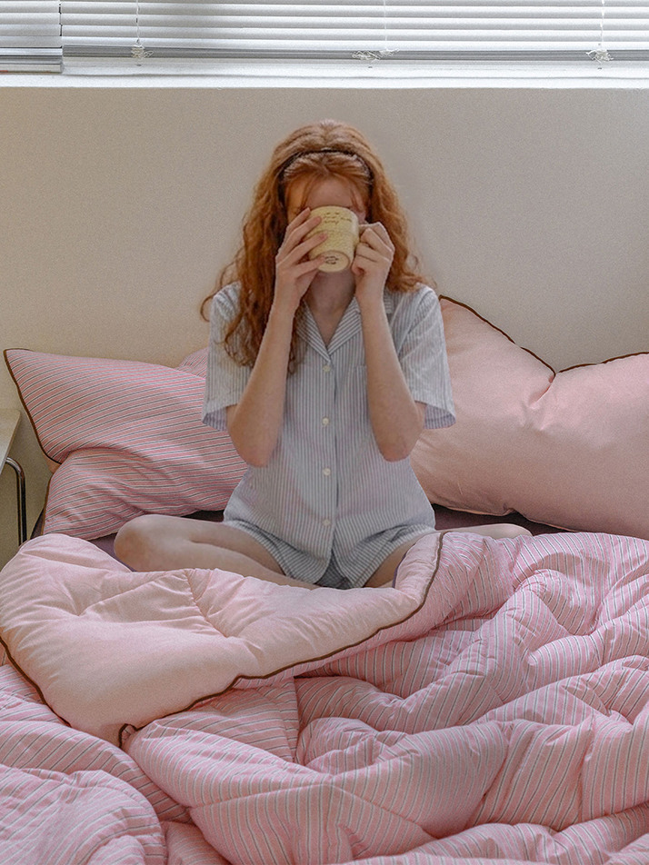 오디너리 스트라이프 순면+랜징모달 체온조절 이불세트 SS/Q 7컬러