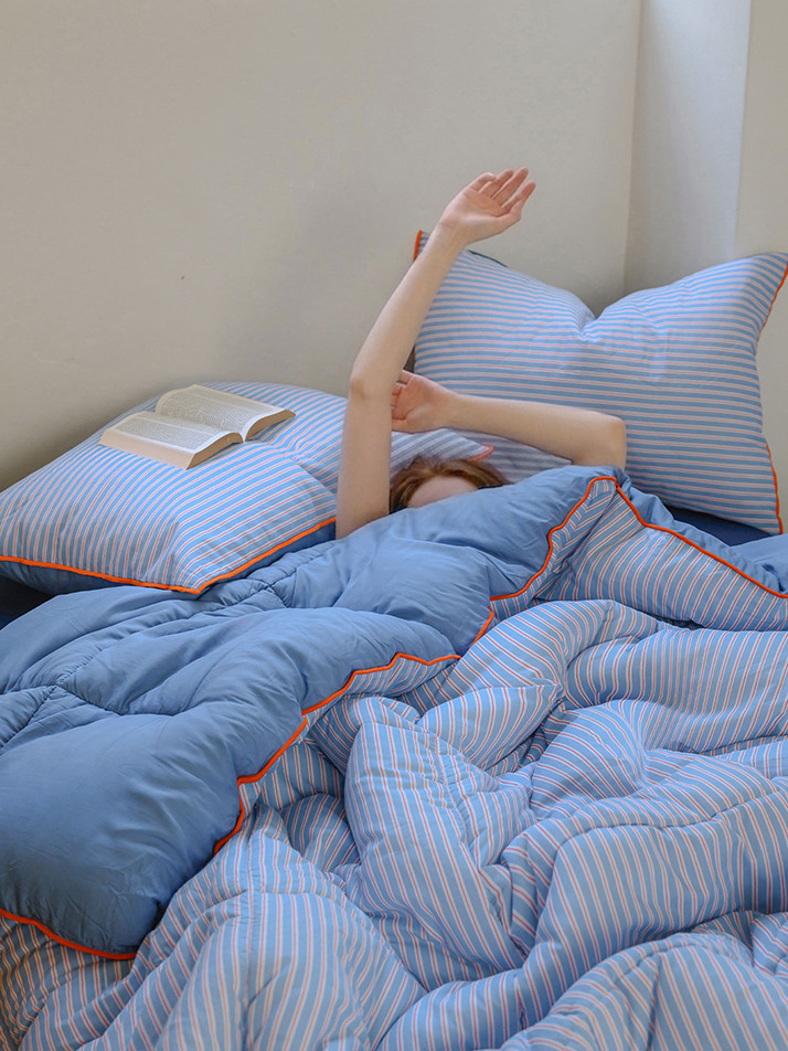 오디너리 스트라이프 순면+랜징모달 체온조절 이불세트 SS/Q 7컬러