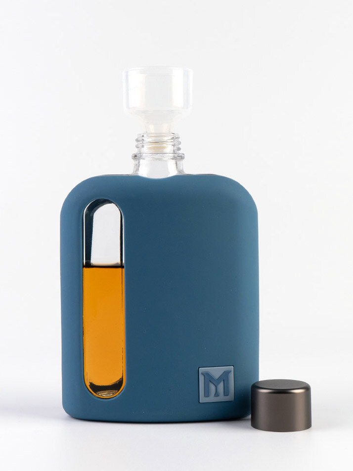 [마텐더]실리콘 커버 유리 힙플라스크 위스키 전용 100ml/240ml 단품