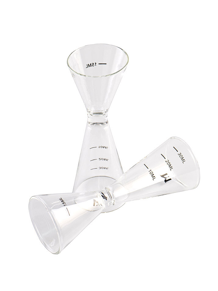 마텐더 칵테일 지거 30ml/45ml 양면 투명 유리지거 계량컵
