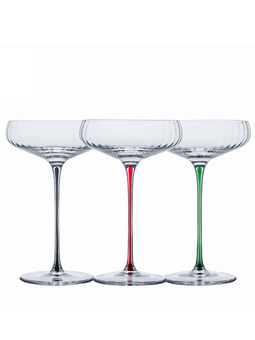 [CRISON]크리슨 하이엔드 컬러스템 소서형 쿠페 칵테일 글래스 PCT202 140ml