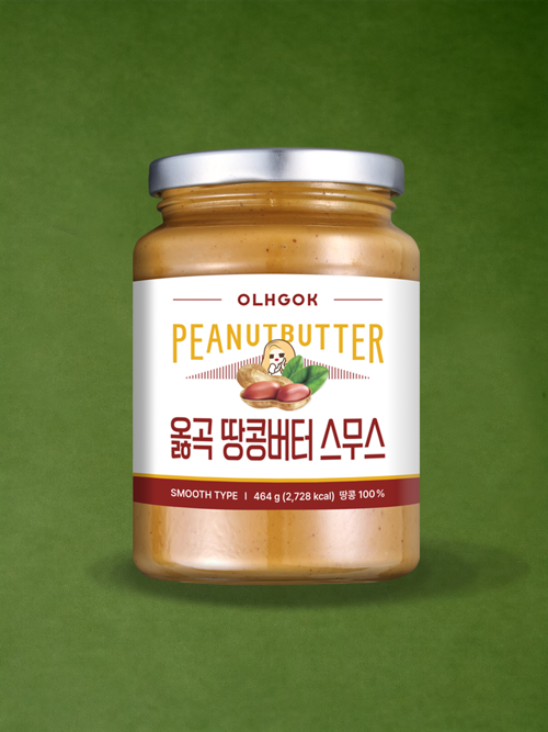 [옳곡] 국내산 100% 무첨가 땅콩버터 464g 스무스