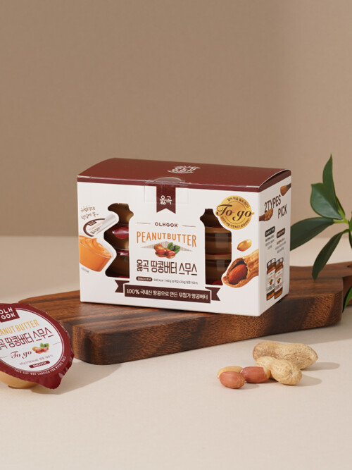 [옳곡] 국내산 100% 무첨가 땅콩버터 미니컵 스무스