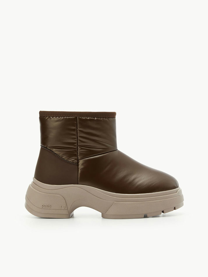 Padded Fur Boots / Brown