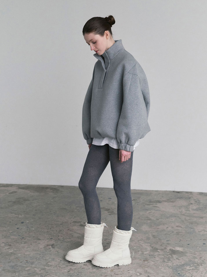 Stitch Puffer Boots / Natural