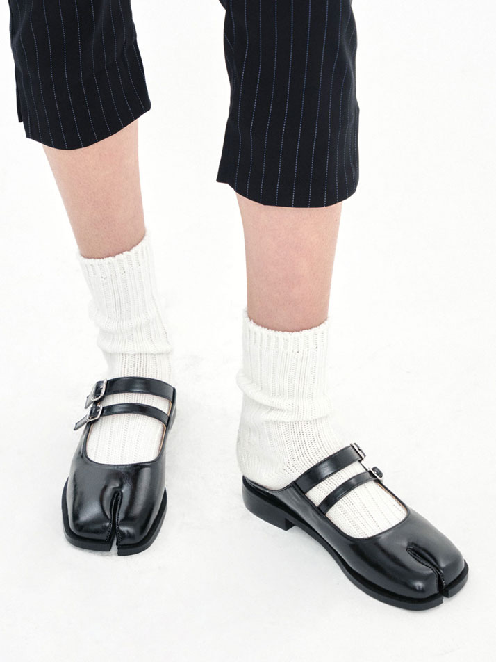Double Buckle Mule / Black