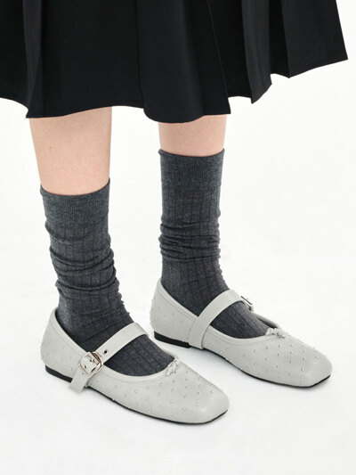 Metal Stud Mary Jane / Mint