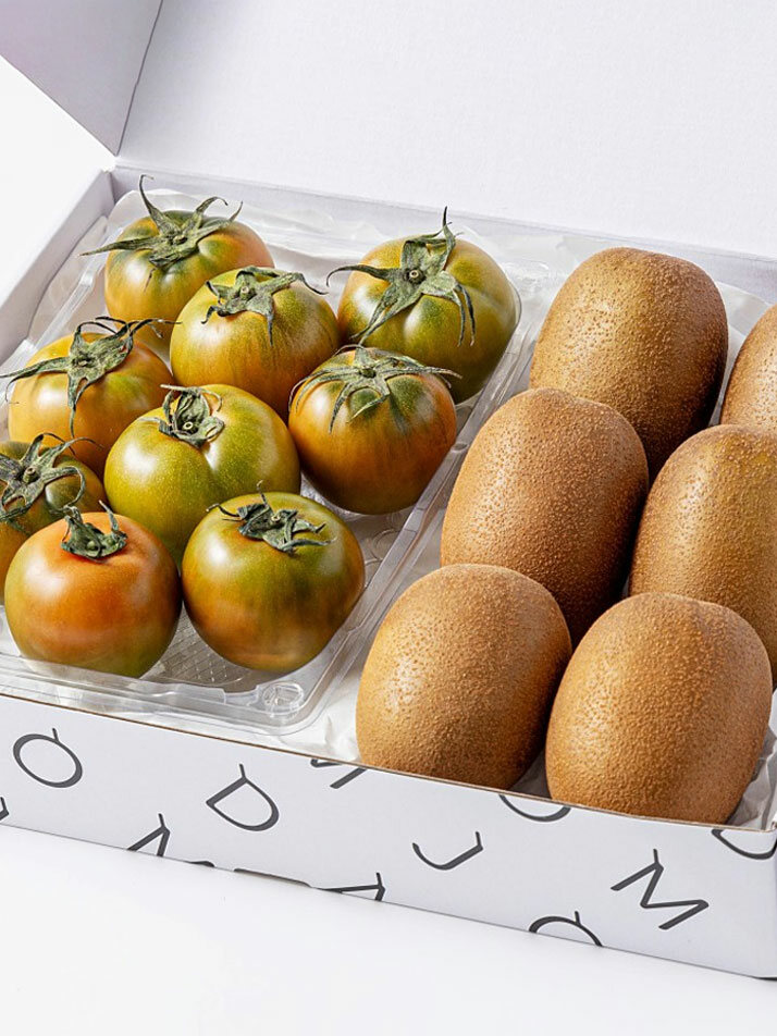 2단 선물세트 애플망고/블루베리/짭짤이 토마토/참외/골드키위 세트