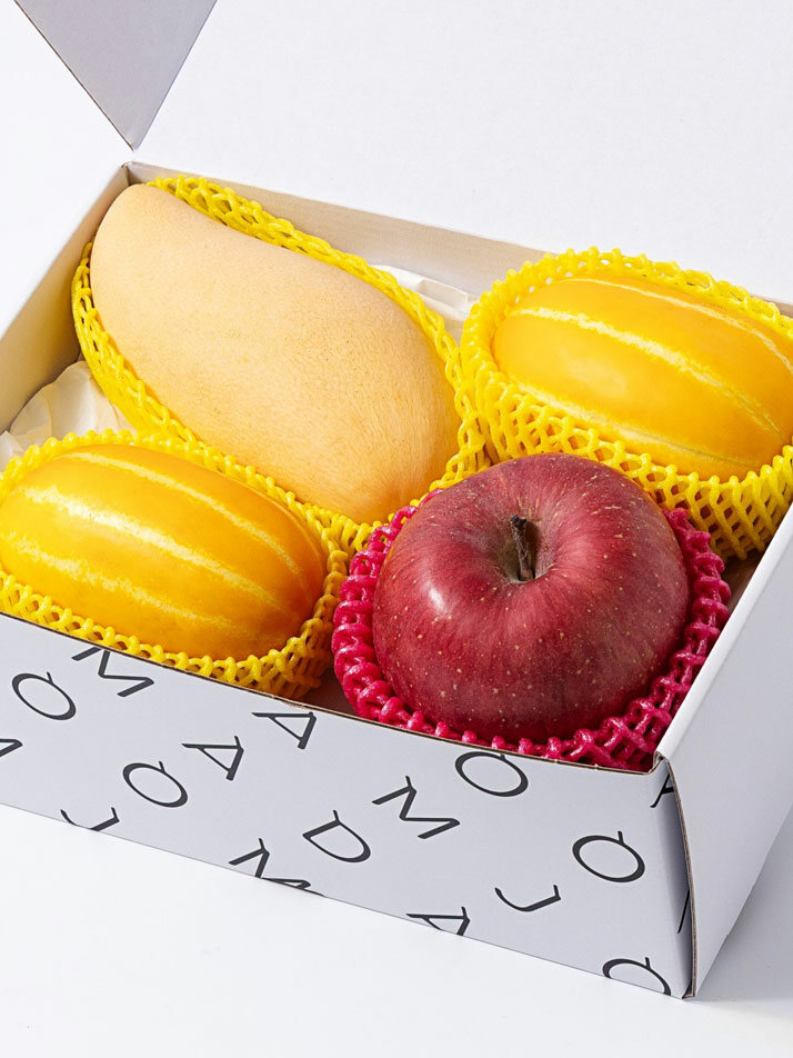 [2단 1호 미니  선물세트] 블루베리/짭짤이 토마토/골드망고/참외/사과 세트