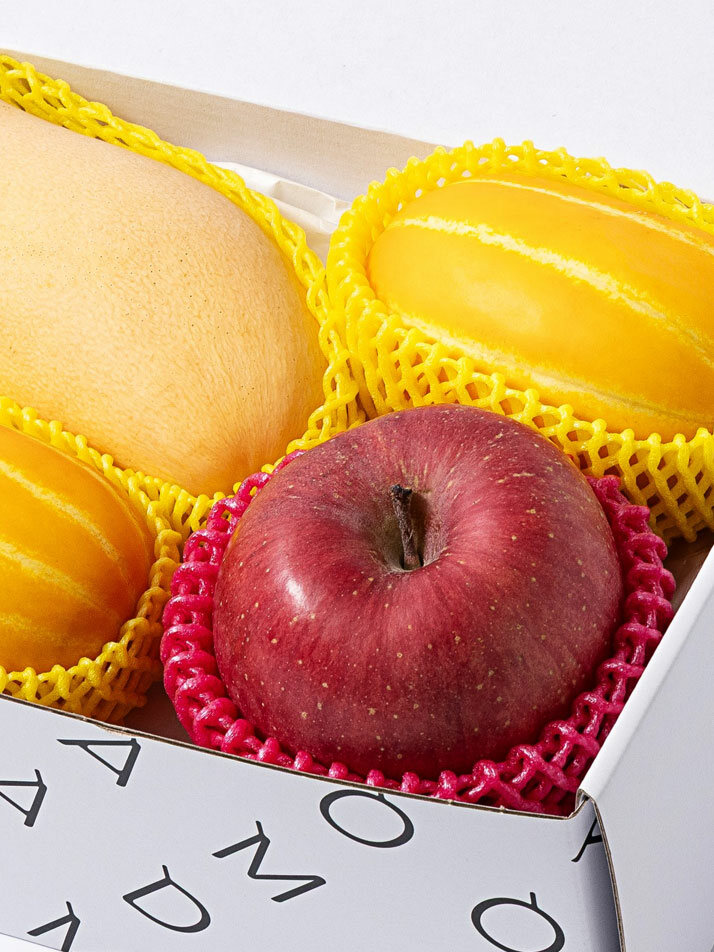 [2단 1호 미니  선물세트] 블루베리/짭짤이 토마토/골드망고/참외/사과 세트