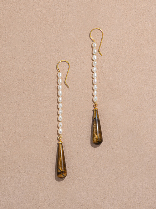 Pearl & Drop (Tiger's eye)