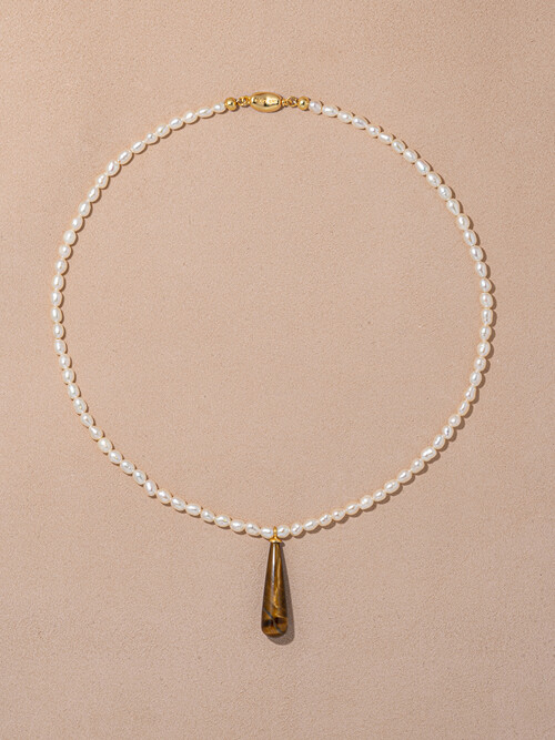 Pearl & Drop (Tiger's eye)