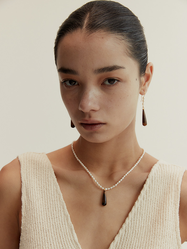 Pearl & Drop (Tiger's eye)