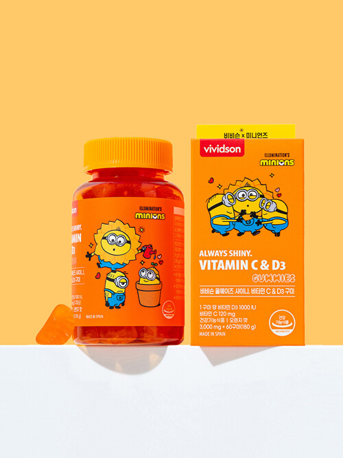 비비슨 올웨이즈 샤이니.비타민 C & D3 구미/ 미니언즈 구미젤리비타민