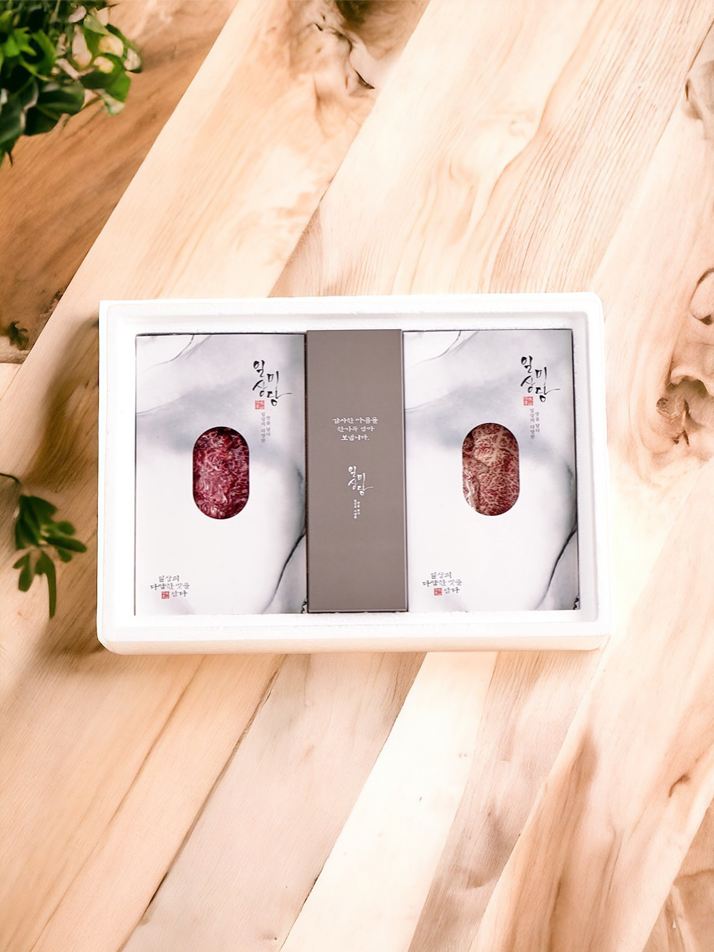 1++등급 한우 선물세트_마블B(꽃등심,채끝,로스안심,샤토브리앙) 1kg