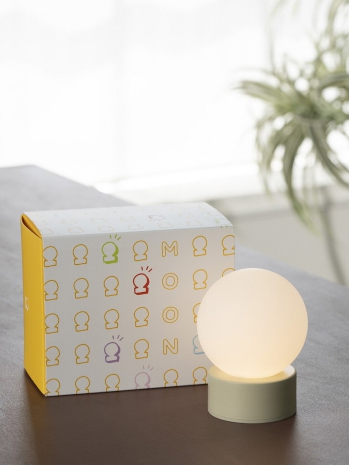 글로거 미니문 포터블 테이블 조명 무선 LED 무드등 (9색변환,밝기조절)