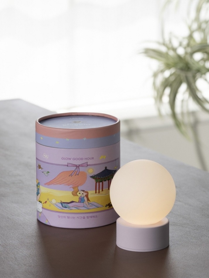 글로거 미니문 포터블 테이블 조명 무선 LED 무드등 (9색변환,밝기조절)