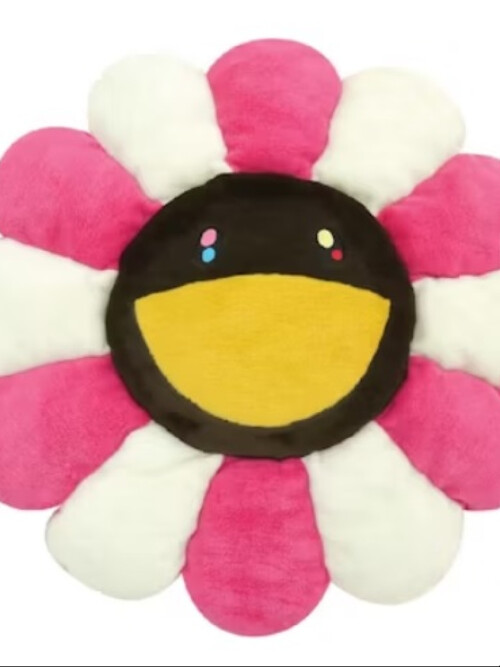 무라카미다카시 핑크브라운 플라워쿠션 (30cm)