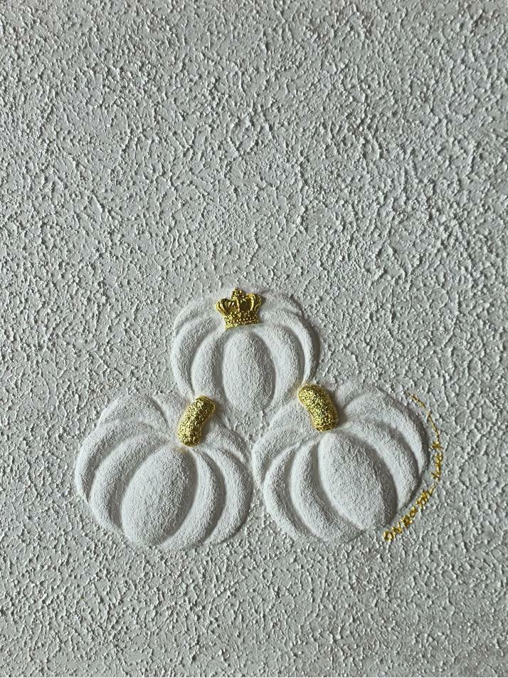 [온람작가 원화] 황금호박 복덩어리 (53x53) White [정사각형 작품 15호]