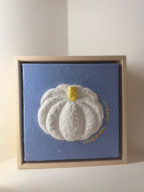 [소니아스갤러리] 황금호박 복덩어리 퍼플블루 (15x15cm) (온람작가 원화)