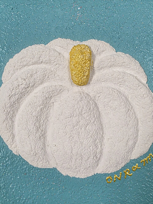 [소니아스갤러리] 황금호박 복덩어리 오션블루 (15x15cm) (온람작가 원화)